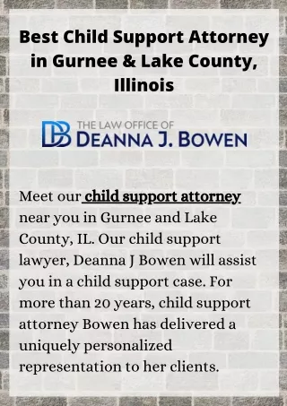 Best Child Support Attorney in Gurnee & Lake County, Illinois