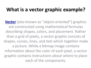 what is a vector graphic example