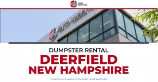 WIN Waste Innovations provides dumpster rental services to Deerfield, New Hampshire