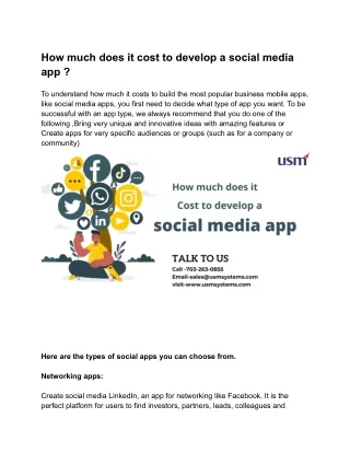 how much does it cost to develop a social media
