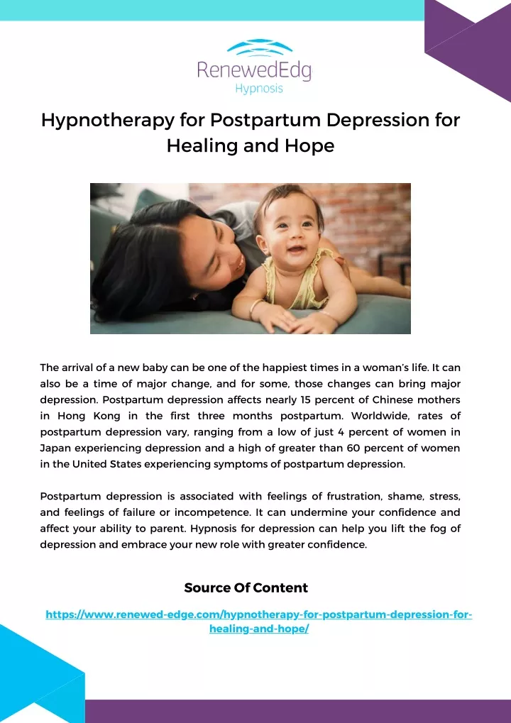 hypnotherapy for postpartum depression