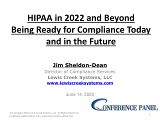 HIPAA Changes for 2022 and Beyond - Today's and Tomorrow's HIPAA Compliance