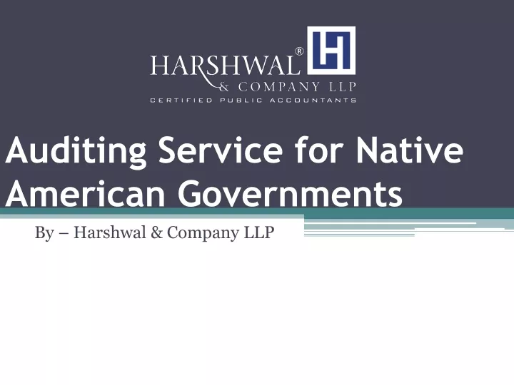 auditing service for native american governments