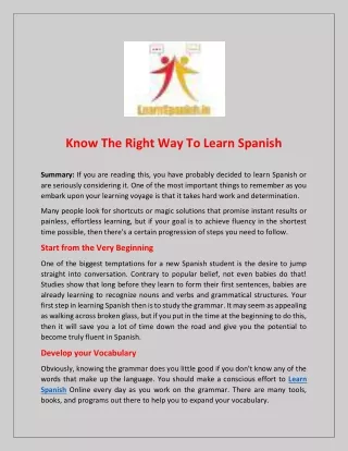 One To One Spanish Classes Online from Learn Spanish Ireland