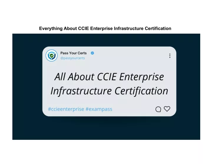 everything about ccie enterprise infrastructure