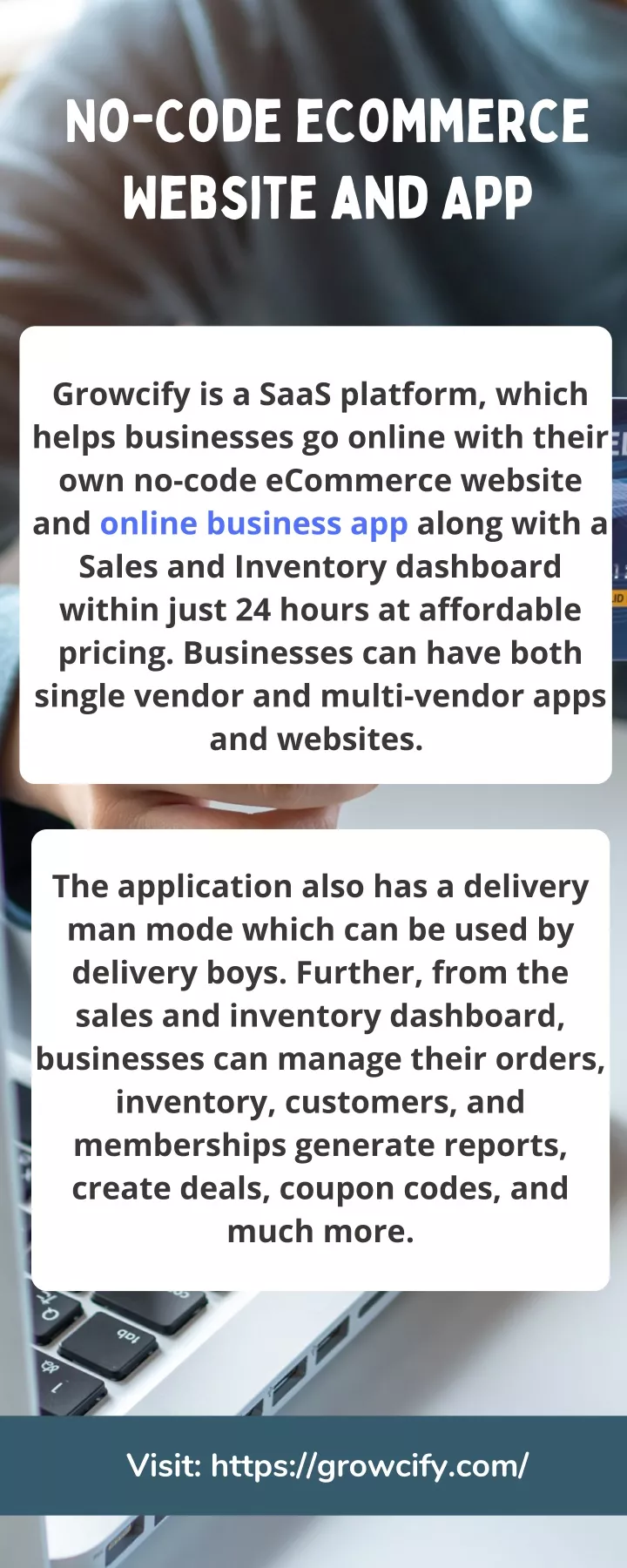 no code ecommerce website and app