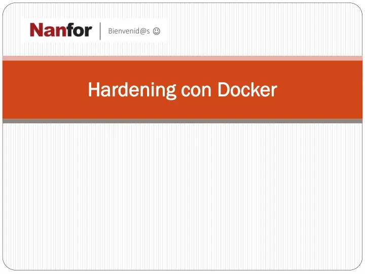 hardening con docker
