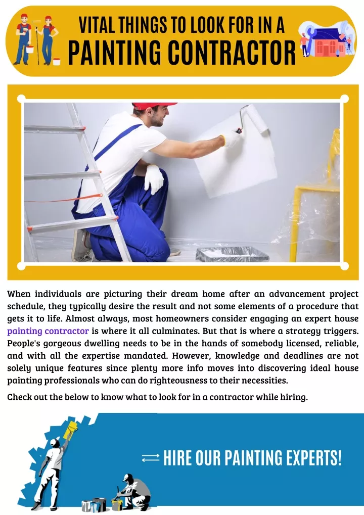 vital things to look for in a painting contractor