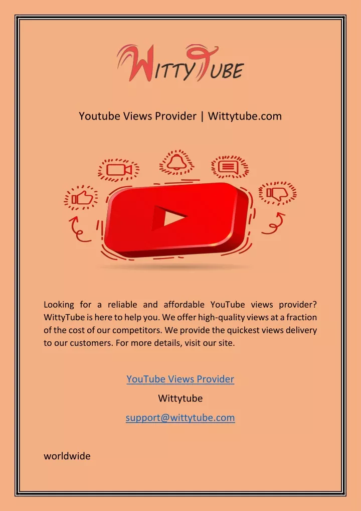 youtube views provider wittytube com