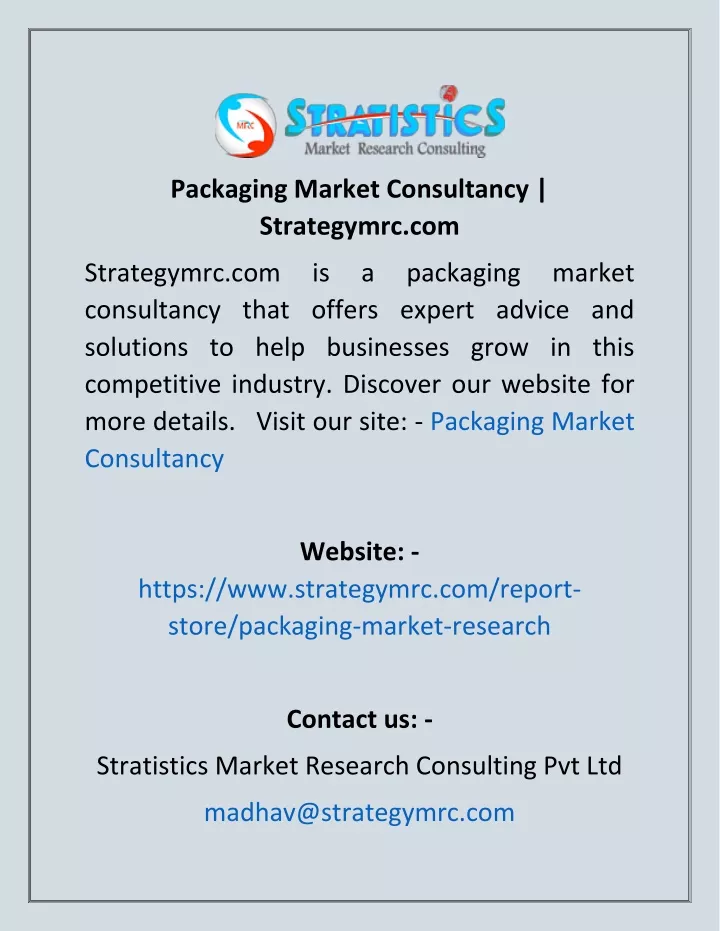 packaging market consultancy strategymrc com