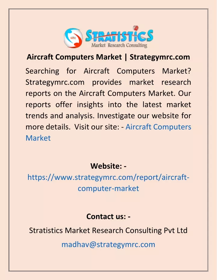 aircraft computers market strategymrc com