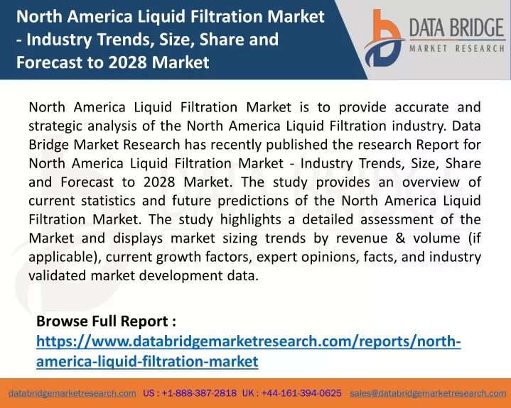 north america liquid filtration market industry