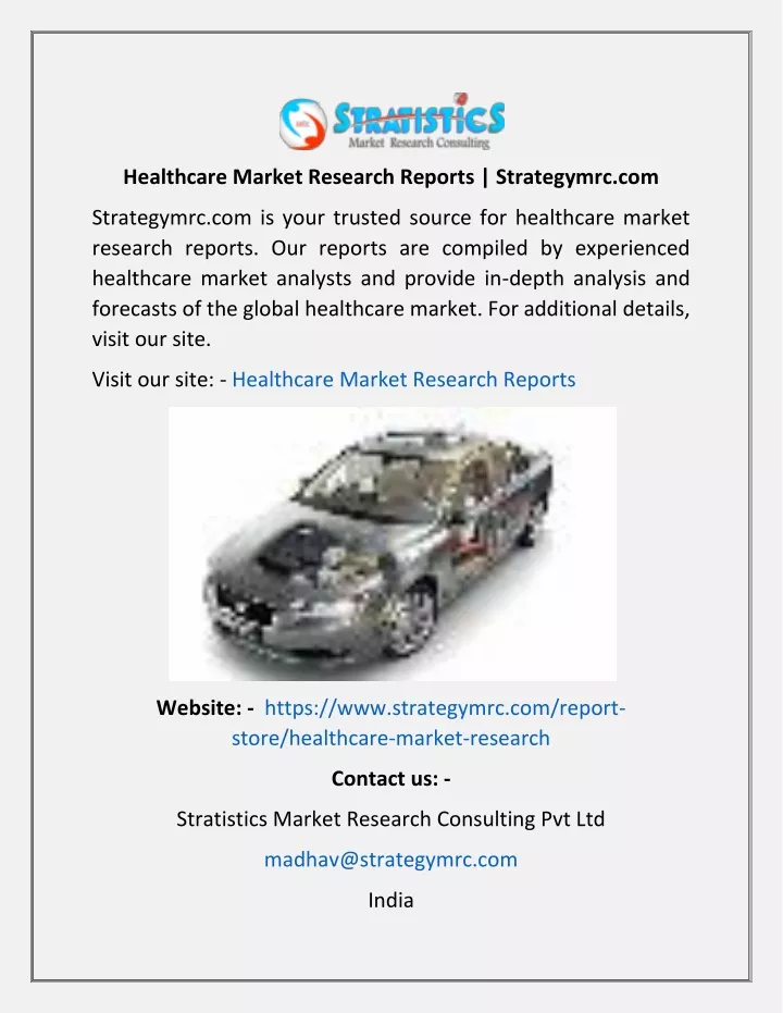 healthcare market research reports strategymrc com