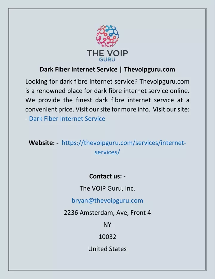 dark fiber internet service thevoipguru com