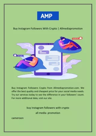 Buy Instagram Followers With Crypto