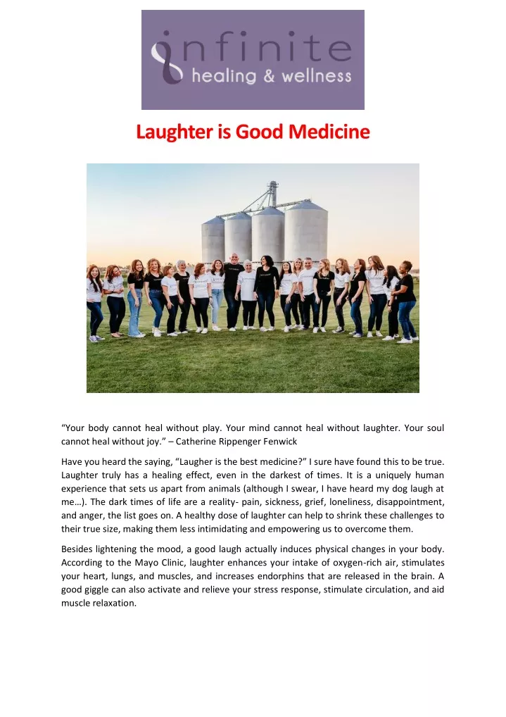 laughter is good medicine