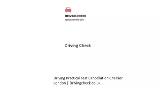 Driving Practical Test Cancellation Checker London  Drivingcheck.co.uk