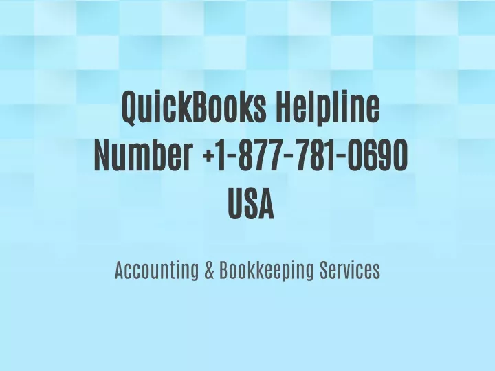 quickbooks helpline number 1 877 781 0690 usa