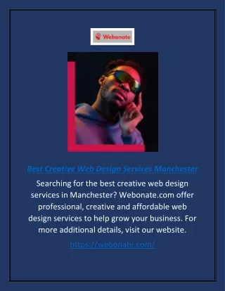 Best Creative Web Design Services Manchester | Webonate.com