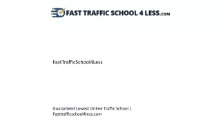 fasttrafficschool4less