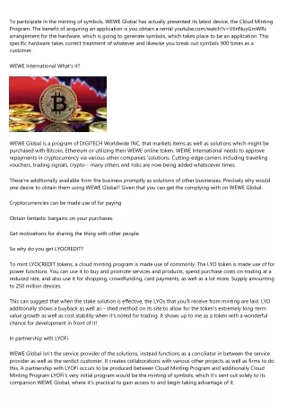 to participate in the minting of symbols wewe