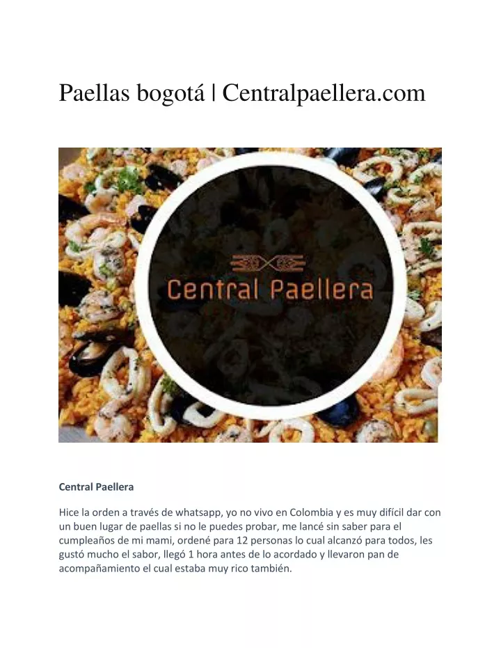 paellas bogot centralpaellera com