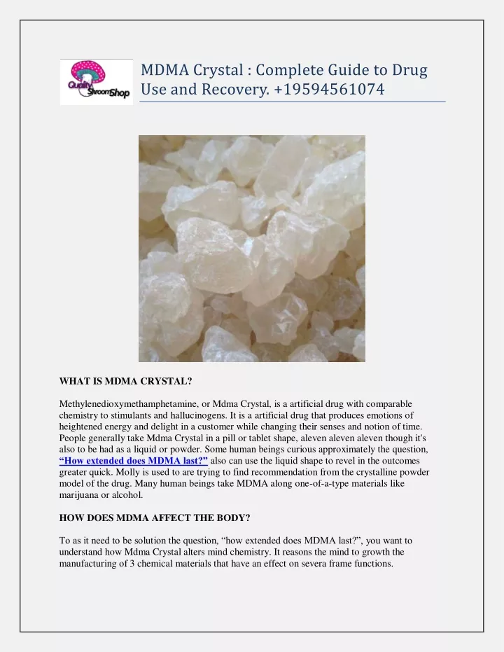 mdma crystal complete guide to drug