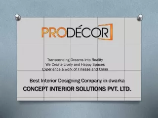 Best Interior Designer in Delhi - Prodecor