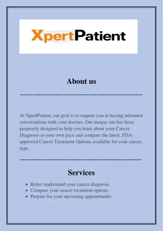 Lymphoma  Treatment Options - XpertPatient