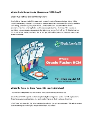 what s oracle human capital management hcm cloud