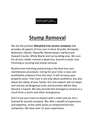Stump Removal