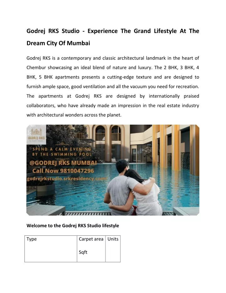 godrej rks studio experience the grand lifestyle