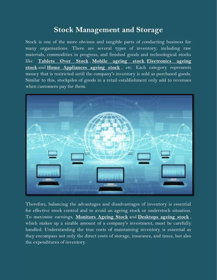 stock management and storage