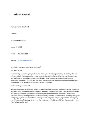 business name niceboard
