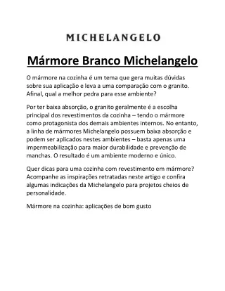 Mármore Branco Michelangelo