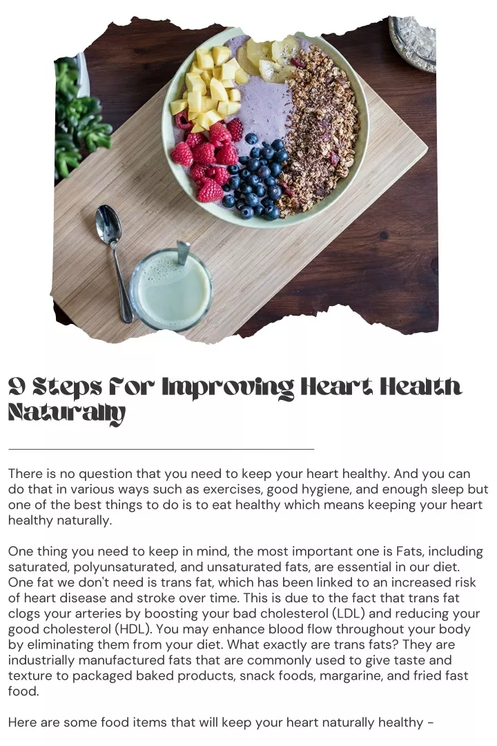 9 steps for improving heart health naturally