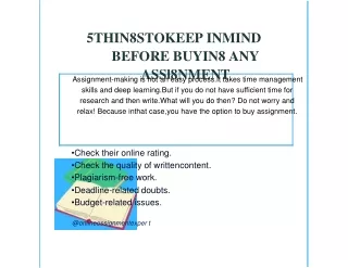 5thin8stokeep inmind before buyin8 any assl8nment