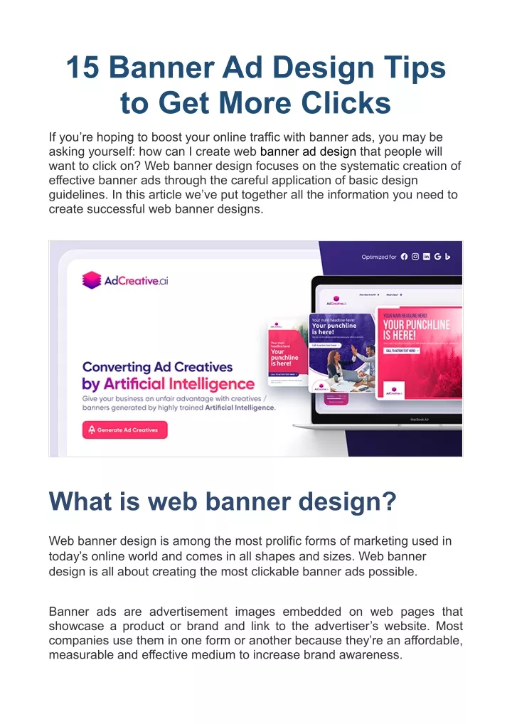 15 banner ad design tips to get more clicks