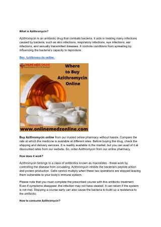 what is azithromycin