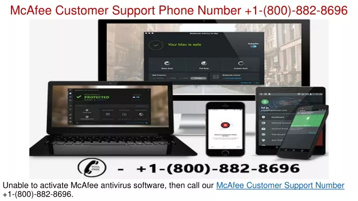 mcafee customer support phone number 1 800 882 8696