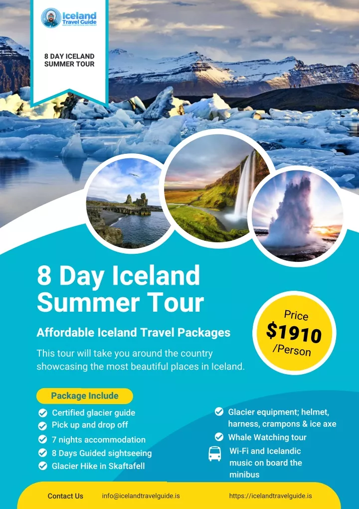 8 day iceland summer tour