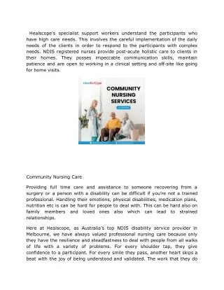 Community nursing service