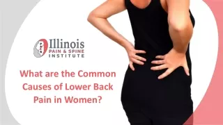 What Are Common Causes of Lower Back Pain in Women?