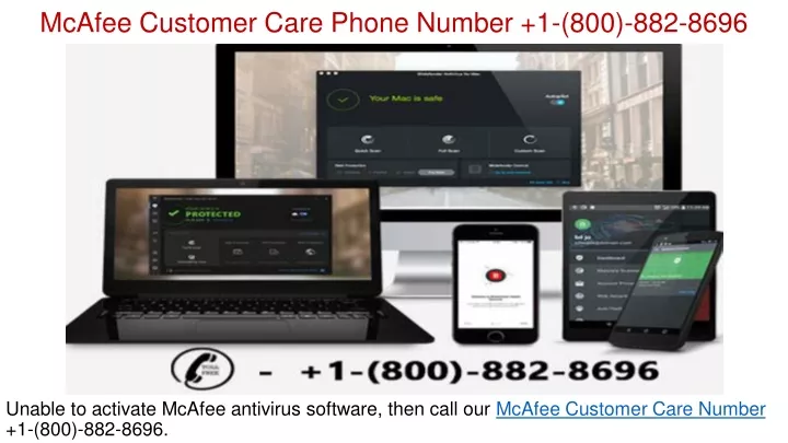 mcafee customer care phone number 1 800 882 8696