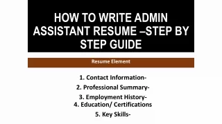 Admin assistant Resume guide (1)