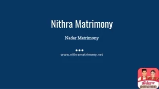 No. 1 Matrimony Nadaar Matrimonial For Brides & Grooms | Nithra Matrimony