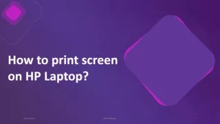 How to print screen on HP Laptop?