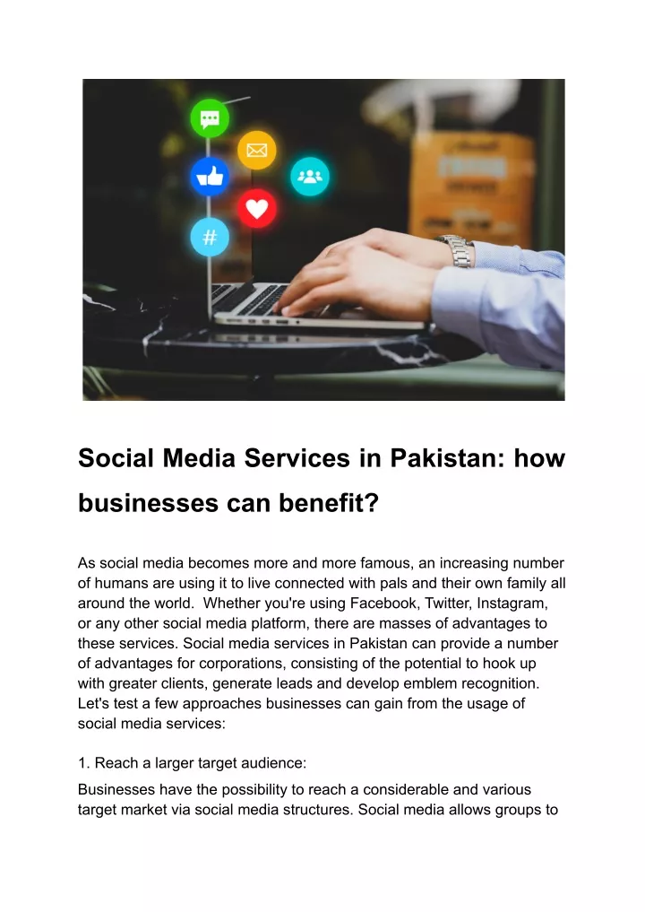 social media services in pakistan how