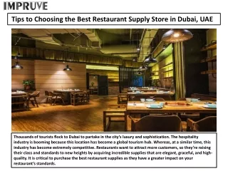 tips to choosing the best restaurant supply store