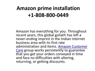 Amazon prime installation